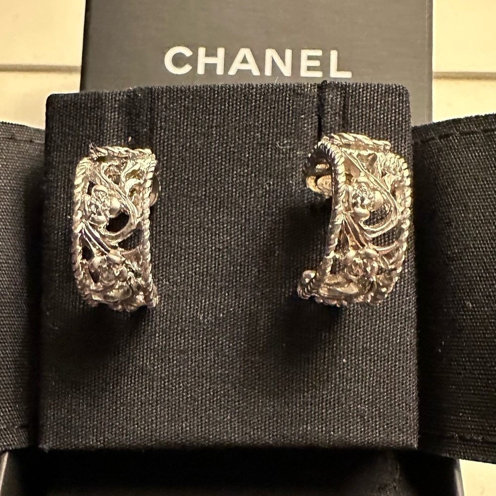 Authentic Chanel Hoop Earrings